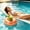 Orange, variant on HBYJLZYG Pool Party Cup Holder, Inflatable Fruit Slice Drink Float, Lightweight Waterproof Beverage Cooler, Multi-Color Summer Accessory