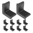 thumbnail image 3 of HOMEMAXS 10pcs Rubber Leg Caps for Bed Frame Feet Stool Leg Protective Foot Cover Bed Frame Wall Bumper Guards Black Iron End Cap, 3 of 8