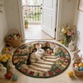 thumbnail image 1 of Weloille Easter Bunny Egg Round Shaggy Rug, Skin Friendly Soft 3D Visual Anti-Slip Washable Fluffy Carpet, Decorative Round Rugs for Living Room Sofa Bedroom Home Decor, 1 of 6