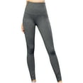 thumbnail image 3 of Maoxin Yoga Pants Women's Super High Waist Yoga Pants Slant Pockets Fitness Running Training Stretch Quick Dry Tight Sports Pants Workout Leggings Dark Gray XL, 3 of 3