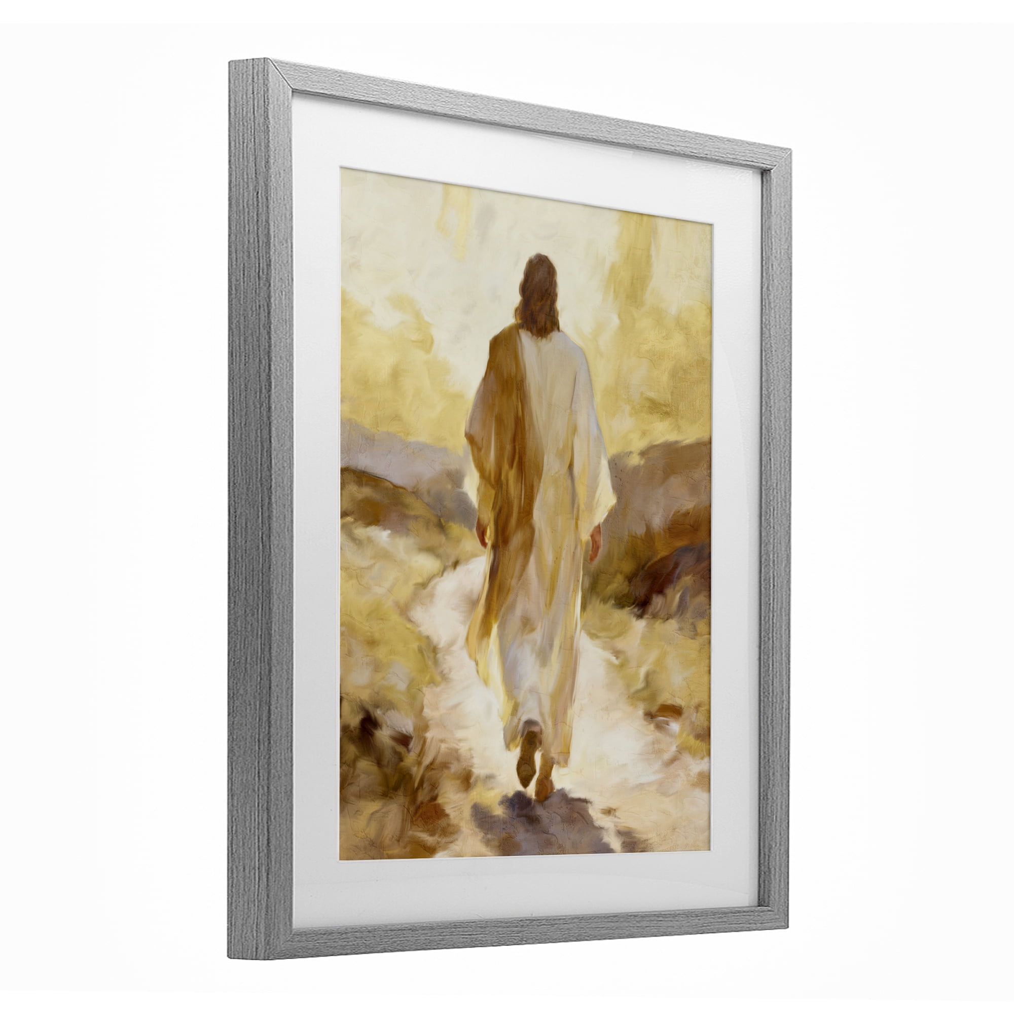 Stupell Industries Walk By Faith Sunset Gray Framed Print Under Glass, design by Kim Allen