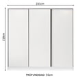 thumbnail image 3 of Ropero Closet Madesa Royale 3 Puertas Corredizas Blanco 1, 3 of 5