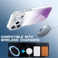 thumbnail image 3 of Case For IPhone 17 Pro Max 6.9-inch, Bright Color Glitter Gradient Frame Holder Slim Magnetic Phone Case [Compatible With MagSafe ] Hard Back & Soft TPU Bumper Shockproof Protective Cover,Purple, 3 of 8