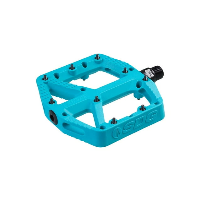 SDG Components , Comp, Pédales Plateforme, Corps : Composite, Broche : Cr-Mo, 9/16 Pieds', Turquoise, Paire