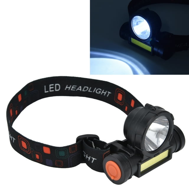 Linterna frontal para casco, linterna frontal LED COB recargable dual, linterna frontal impermeable diseñada para la perfección