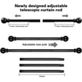 thumbnail image 2 of Tringles à Rideaux Réglables de 1 Pouce, Ensemble de Tringles à Rideaux Décoratives de 34-52 Pouces avec Supports Tringle à Rideaux Noire Robuste Adaptée pour Cuisine Chambre Fenêtre Bureau (34” à 52”), 2 of 4