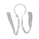 thumbnail image 1 of Diadema con luz cálida LED para mujer, cinta de encaje blanco para boda, diadema luminosa con perlas de imitación, 1 of 14