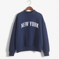 thumbnail image 4 of Dyfzdhu Crewneck Sweatshirts Women Casual New York Graphic Long Sleeve Pullover Fall Winter Oversized Sweatshirt Blue, 4 of 4