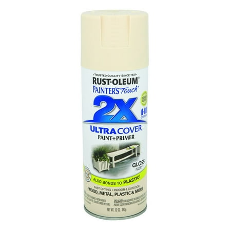 Rustoleum Painter's Touch Ultra-Cover 2X General Purpose Topcoat Enamel Spray Paint, 12 oz, Ivory