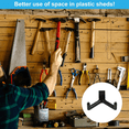 thumbnail image 4 of 3pcs Tool Hooks,Double- Design Garden Storage Shed Hanger Essential Garage Wall Organization Accessories, 4 of 7