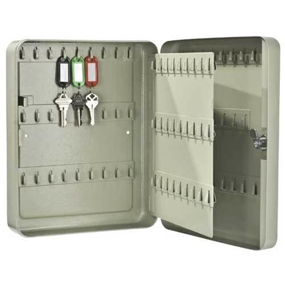 105-Key Lock Box - Beige - Wall-Mountable - Heavy-Duty Steel