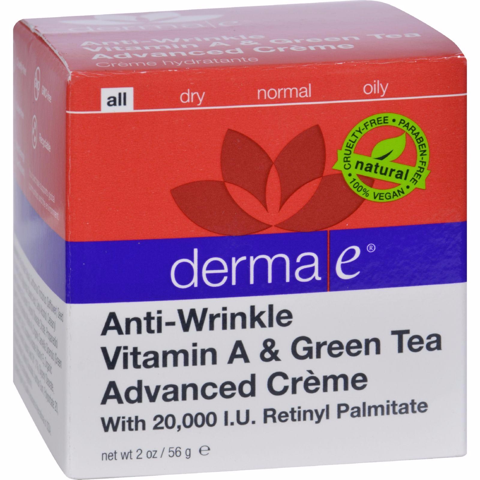 Derma E Retinol Vitamin A And Green Tea Wrinkle Treatment Creme 2 Oz