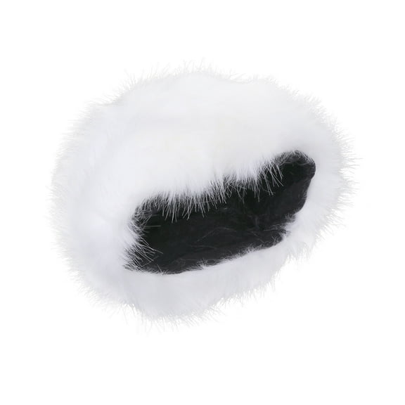 WAXIAYU Winter Faux Fur Hat Warm Fashion Fluffy Ski Earmuff Cold Weather Hat for Girls Women (White)
