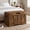 Brown, variant on 51.2" Wooden Storage Bench with Safety Hinges, 400 lb Capacity Storage Chest with Side Handles for Entryway, Bedroom and Living Room, Brown