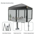 thumbnail image 5 of Aoodor 12'x12' Pop Up Canopy with Removable Mesh Sidewalls, Outdoor Portable Instant Shelter Tent-Black, 5 of 8