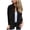 Black, variant on Women's Fleece Cropped Shacket Lapel Collar Zip Front with Faux Pockets Drawstring Waist Casual Fall Winter Street Style