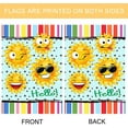 thumbnail image 3 of Hello Grimacing Sun Decorative Funny Garden Flag Double Sided 12x18 Inch, 3 of 6