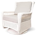 thumbnail image 1 of Rocking Chair Outdoor Patio Chair 360 Swivel Glider Rocker All-Weather Wicker Patio Furniture with Cushion,Off-White, 1 of 8