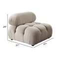 thumbnail image 5 of Hito 37 Inch Armless Chair Thick Cushioned Seat and Back Brown Upholstery, 5 of 6
