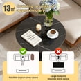 thumbnail image 3 of PinkSheep Small Round Side Table End Table Accent Table Drink Table for Living Room Bedroom Small Spaces, Black, 3 of 7