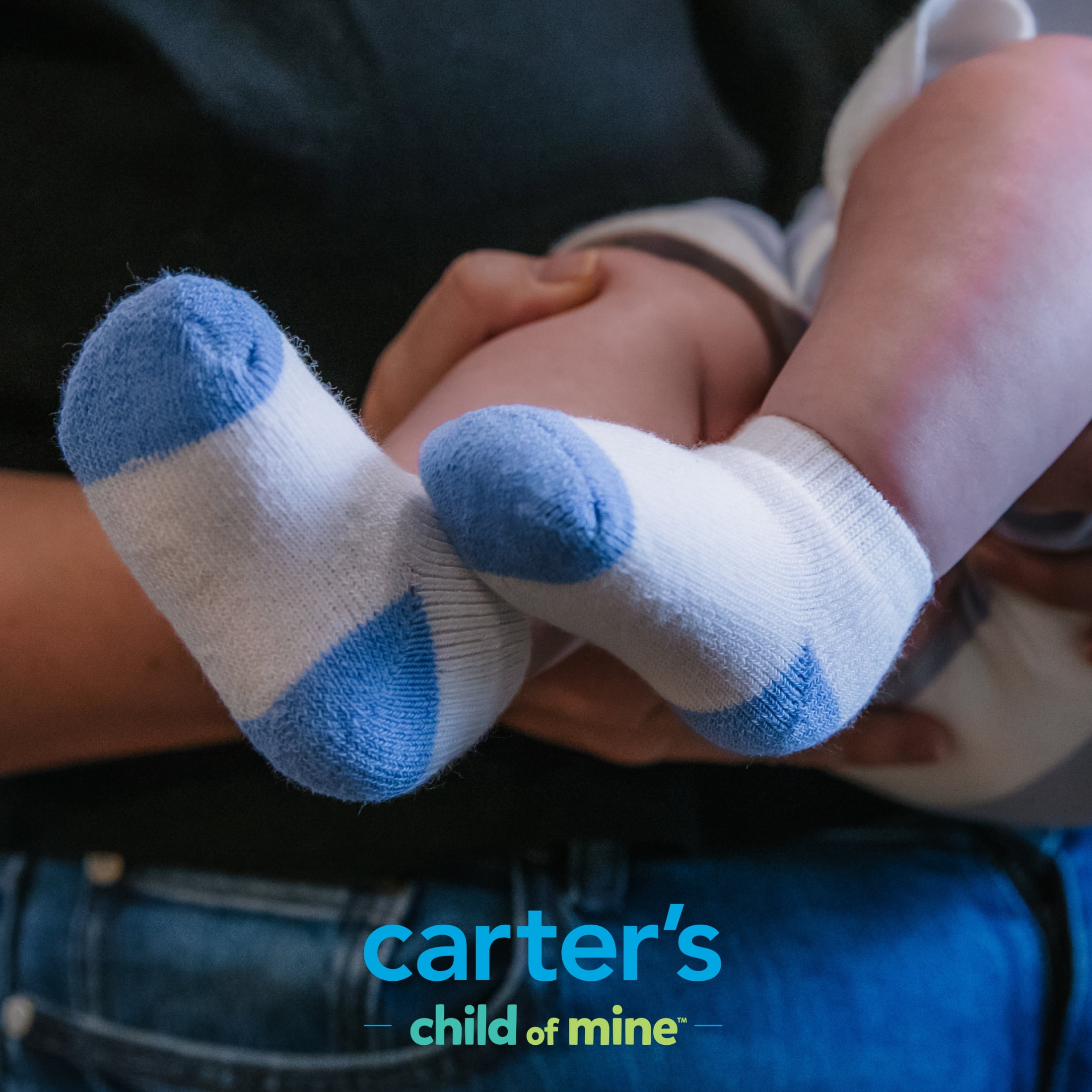 Carter's Child of Mine Baby Boy Crew Socks, 6 Pack, 0-6 Months