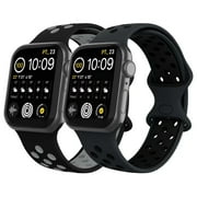 iGK Compatible for Apple Watch Band 38mm 40mm 42mm 44mm Wristbands Women Men, Soft Silicone Sport Replacement Bands Strap Compatible for iWatch Apple Watch Series 7/6/5/4/3/2/1/SE