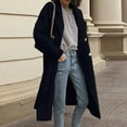 thumbnail image 1 of TIMIFIS Manteau en Mélange de Laine Mi-Long pour Femmes, Mode d'Automne, Grand Revers Cranté, Simple Boutonnage, Trench pour Femmes, 1 of 5