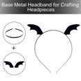 thumbnail image 4 of 20 Pack Bulk 7 MM Thin Silver Black Plain Blank Hard Wire Metal Headbands Base Hair Bands Clasps Tiara DIY Crafting Accessories for Women (Silver), 4 of 4