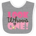 thumbnail image 3 of Inktastic Look Who is One Owl Girls Baby Bib, 3 of 4