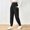 Black, variant on QSAWXQZ Womens High Waisted Joggers Elastic Waist Pockets Yoga Soft Workout Gym Sweatpants L