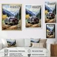 thumbnail image 4 of Designart "Brown Pickup Truck Mountain II" Pickup Truck Floater Framed Wall Decor, 4 of 7