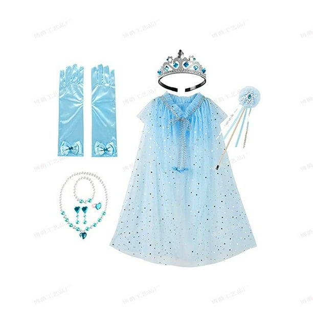 Disney Frozen princesa Elsa vestido niña Cosplay disfraz cumpleaños carnaval fiesta Snow Queen manga larga ropa de invierno niños Outfit2T (etiqueta 100) Gao Jinjia LED