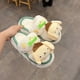 thumbnail image 1 of Ruun nuevo sanrio invierno Zapatillas de felpa dedos abiertos kawaii anime kuromi mymelody Cinnamoroll suave y grueso ropa de abrigo de dibujos animados zapatos para el hogar, 1 of 4