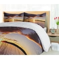 thumbnail image 5 of Ambesonne Coastal Duvet Cover Set, Lake Rotorua at Sunrise, 2-Calking, Yellow Red Black, 5 of 7