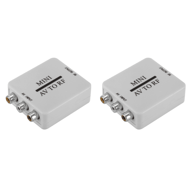 AV A RF Video Converter Mini HD Adaptador Caja Vídeo Compatible Con 67 25/61 25 MHz