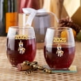 thumbnail image 3 of Happy New Year Shiba Inu Welcome 2025 Balloon Firework Party 15oz Stemless Wine Glass Mug Shibas Dog Lovers Gifts Idea Wine Glasses Cup - 01014, 3 of 5