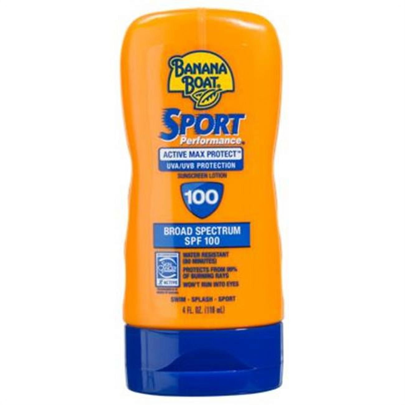 BANANA BOAT SPORT SPF100 日焼け止め　4 つ Banana Boat Sport Performance Sunscreen Lotion SPF 100, 4-ounce
