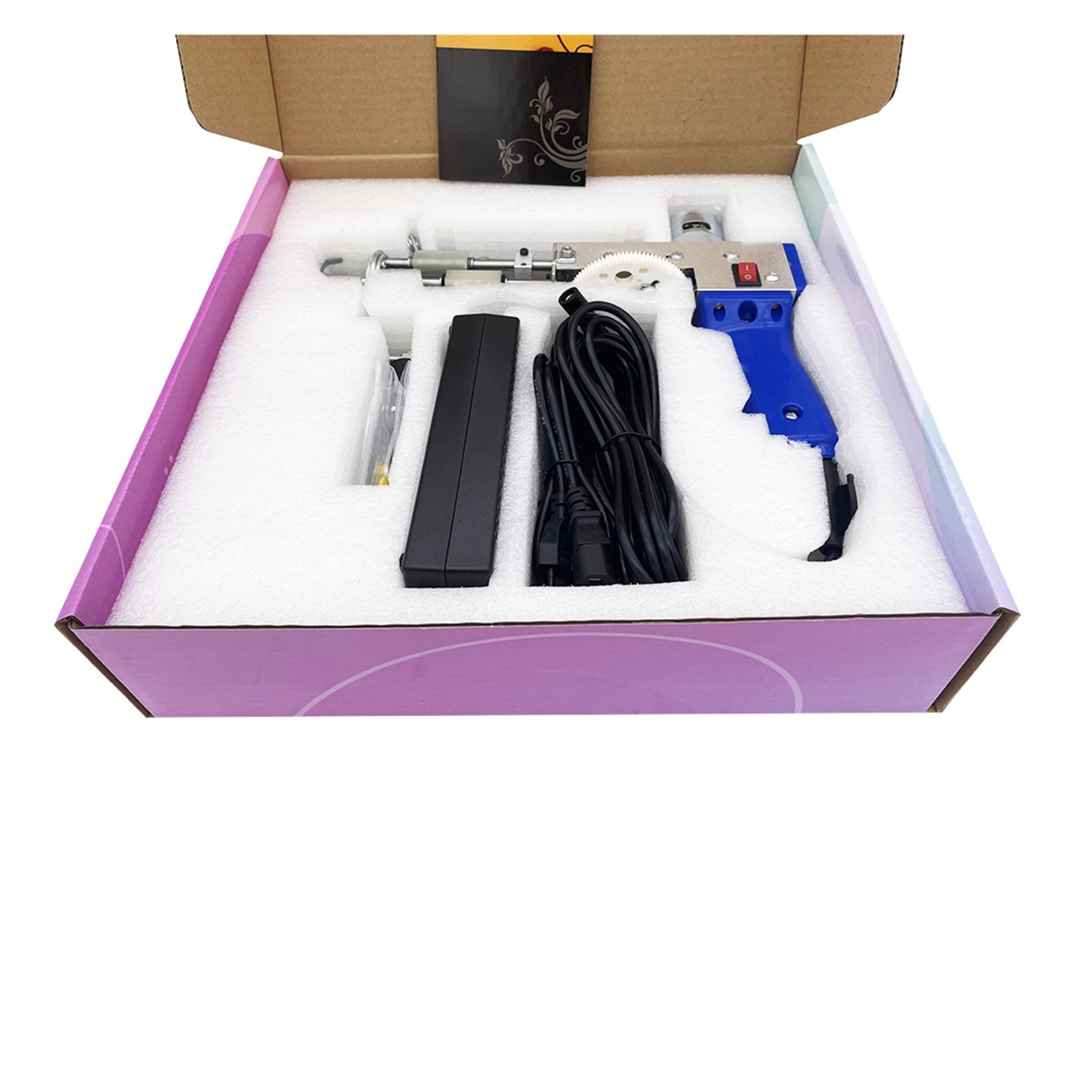 2 In 1 Tufting Gun Electric Carpet Hand-held Adjustable Weaving Flocking Machines Carpet Weaving Machine Carpet Loom Tools