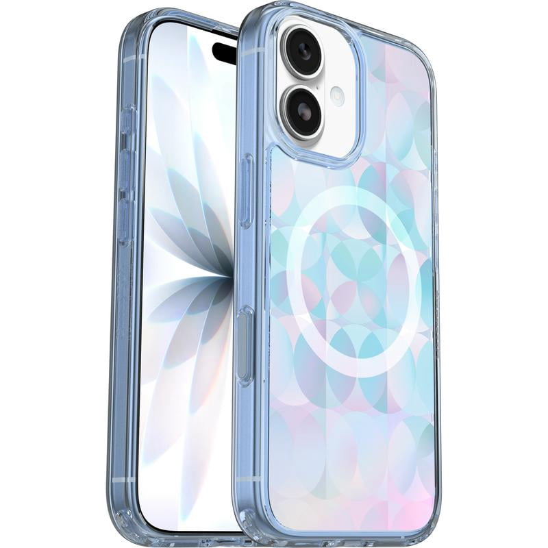 OtterBox iPhone 17 (Only) Bundle: Symmetry  Series+ Case & Screen Protector, Opal Prism (Clear/Multicolor),Snaps to MagSafe - Ultra-Sleek, Raised Edges Protect Camera & Screen - Non-Retail Packaging