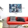 thumbnail image 5 of 16x24 inch Oil Painting&nbsp;Wall Art Muppet Man & White Bear,Children'S Room Kitchen,Bathroom,Bar Wall Decor Hanging Picture Prints,Enchanting Muppet Man & White Bear Canvas Hanging Picture Gifts, 5 of 6