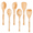 Maple Wood-Maple 6 PCS, variant on 6 12 Inch Hard Maple Wood Kitchen Utensils Set - Wooden Spoons For Cooking Nonstick Cookware