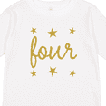 thumbnail image 4 of Inktastic 4th Birthday Gold 4 Year Old Boys or Girls Long Sleeve Toddler T-Shirt, 4 of 5