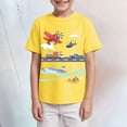 thumbnail image 2 of TOWED22 Boys Cotton Tops 5-16 Years Short Sleeve Crew Neck T-Shirts Solid Color Basic Tees Summer Shirts(Yellow,13-14 Y), 2 of 4