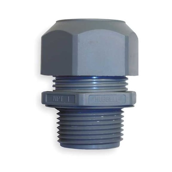 Hubbell Wiring Device-Kellems Cable Connector, PG13.5, Straight, Gray SECP13GA