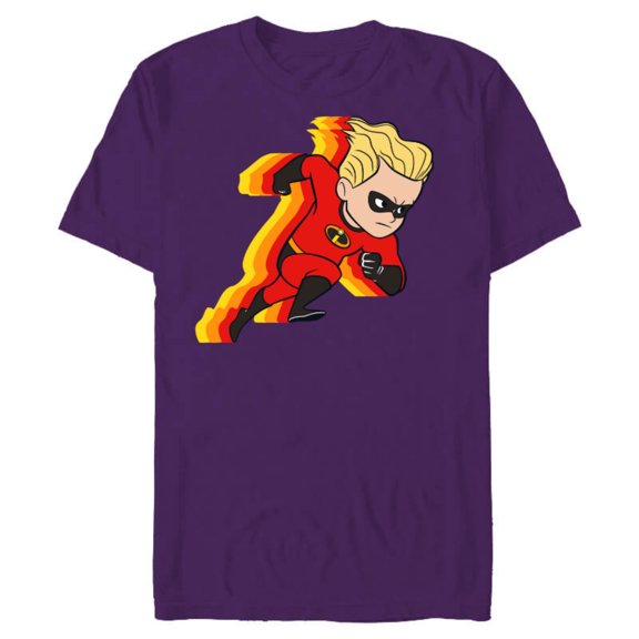 Disney Pixar Incredibles Dash Parr Running T-Shirt- Short Sleeve Blended T-Shirt for Adults - Customized-Purple