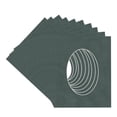 thumbnail image 3 of Dark Grey Suede Picture Frame Mat for 18x24 Frames - Oval Opening for 15x20 Photos - 10 Mats, 3 of 7