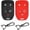Black/Red, variant on Key Fob Cover Compatible with GMC Sierra 1500 2500HD 3500HD Chevrolet Silverado 2021-2025 Keychain Case Holder Protector,Black red/Black red