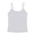 thumbnail image 4 of Womens Tank Tops, Duoif Ribbed Crop Top with Built-In Bra, Sleeveless Layering Womens Shirts Grey XL, 4 of 4