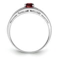 thumbnail image 2 of Sterling Silver Rhodium Plated Garnet Ring, 2 of 6