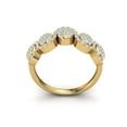 thumbnail image 3 of Natural 2carat Round Cut Diamond Prong Fancy Bridal Cluster Wave Wedding Ring Anniversary Band Solid 10K Gold J SI2, 3 of 3